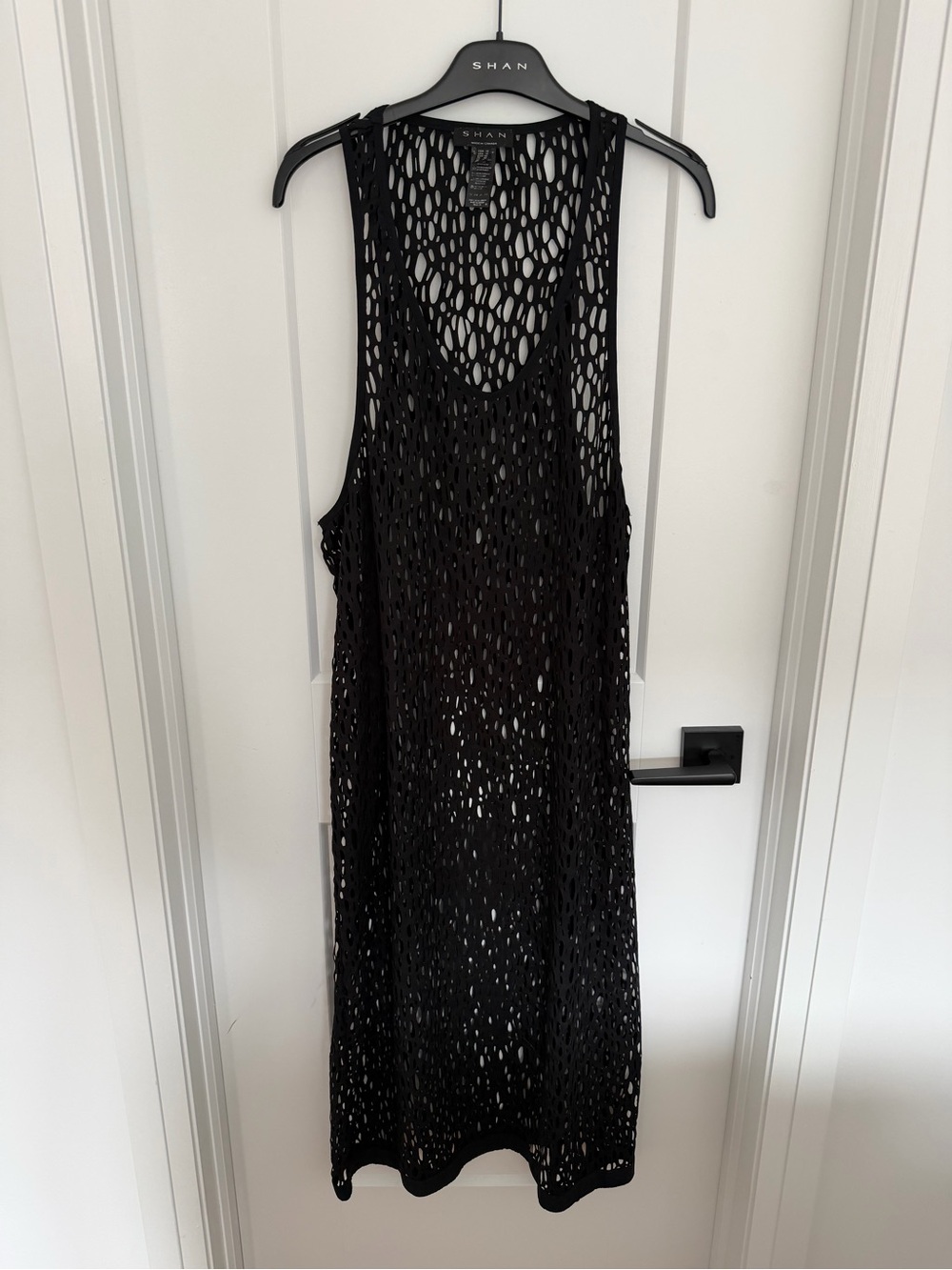 SHAN Black Openwork Cover Up